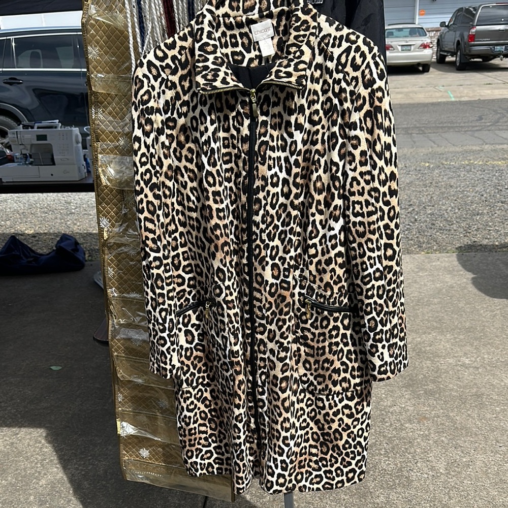 Chico's Brown and Black Teddy Jacket